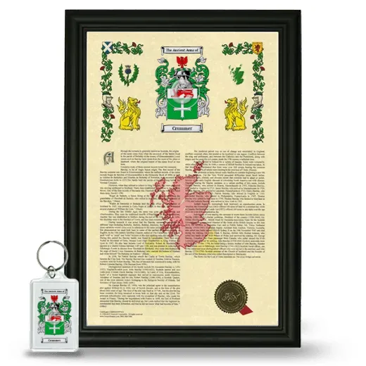 Crummer Framed Armorial History and Keychain - Black