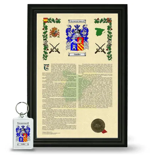 Cuadro Framed Armorial History and Keychain - Black