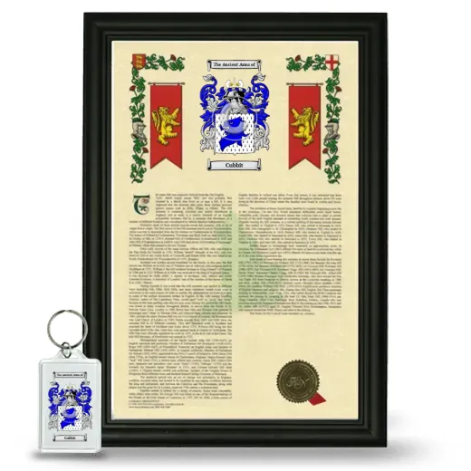 Cubbit Framed Armorial History and Keychain - Black