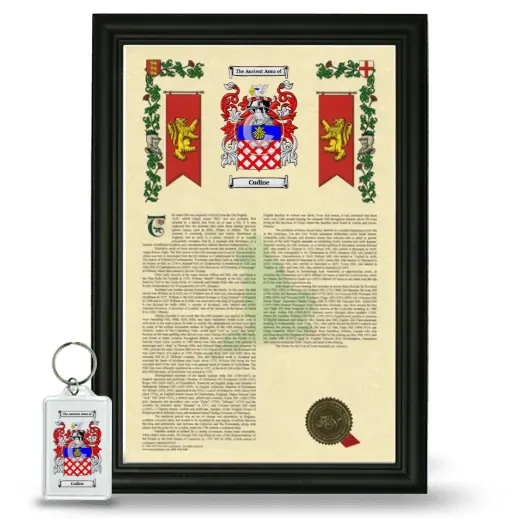 Cudine Framed Armorial History and Keychain - Black