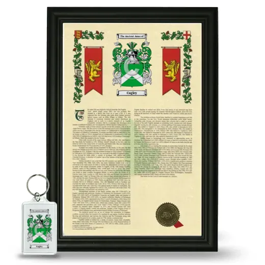 Cugley Framed Armorial History and Keychain - Black