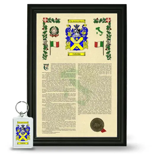 Culicchia Framed Armorial History and Keychain - Black