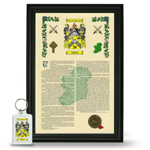 Culleton Framed Armorial History and Keychain - Black