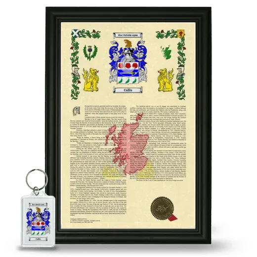 Cullis Framed Armorial History and Keychain - Black