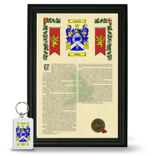 Cullum Framed Armorial History and Keychain - Black