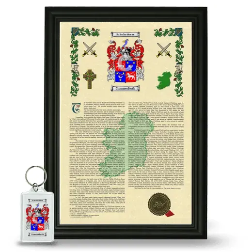 Cummerforth Framed Armorial History and Keychain - Black