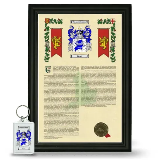 Cupit Framed Armorial History and Keychain - Black