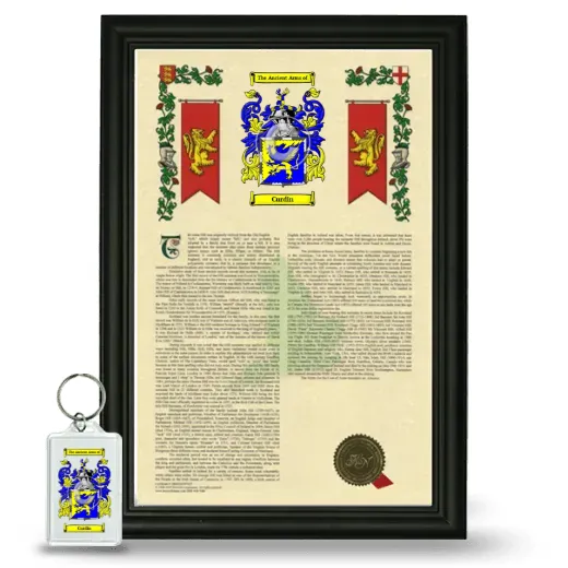 Curdin Framed Armorial History and Keychain - Black