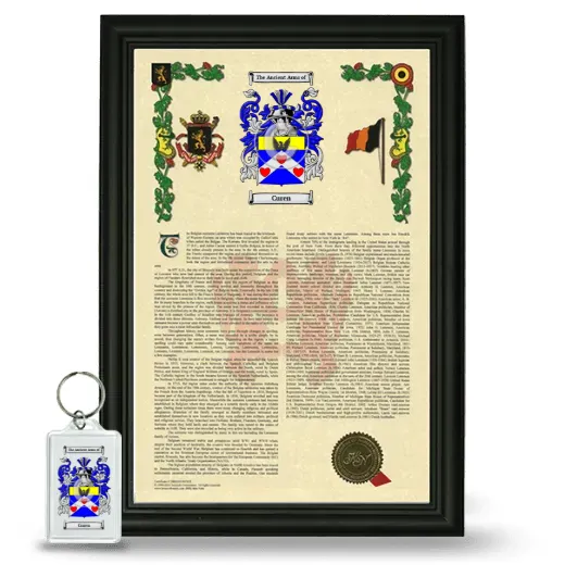 Curen Framed Armorial History and Keychain - Black