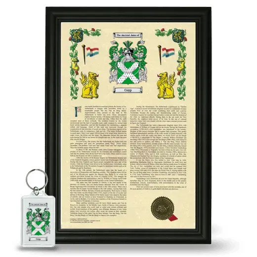 Cuyp Framed Armorial History and Keychain - Black
