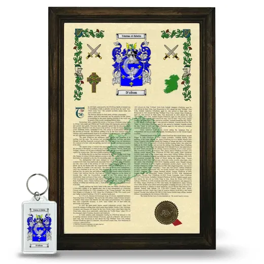 D'alton Framed Armorial History and Keychain - Brown