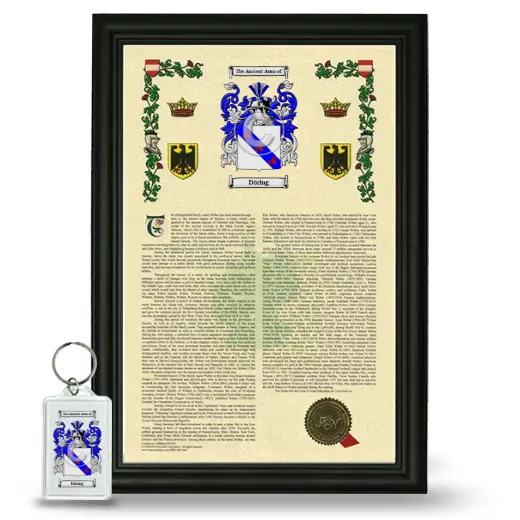 Döring Framed Armorial History and Keychain - Black