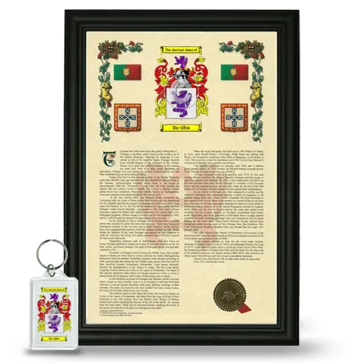 Da-silva Framed Armorial History and Keychain - Black