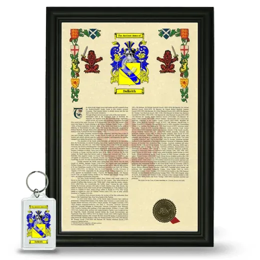 Dalkeith Framed Armorial History and Keychain - Black