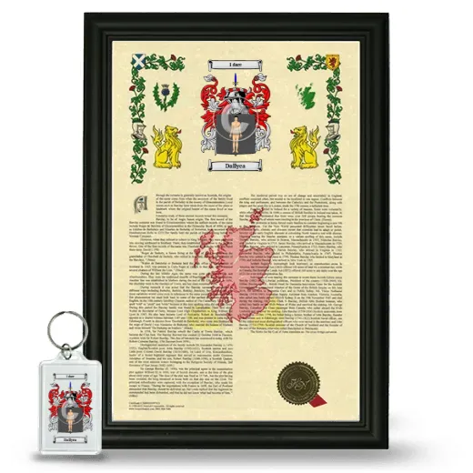 Dallyea Framed Armorial History and Keychain - Black
