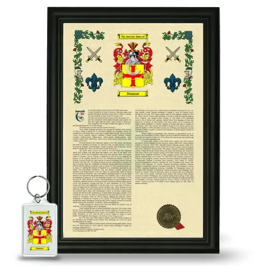 Damase Framed Armorial History and Keychain - Black
