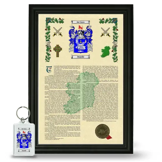 Daneile Framed Armorial History and Keychain - Black