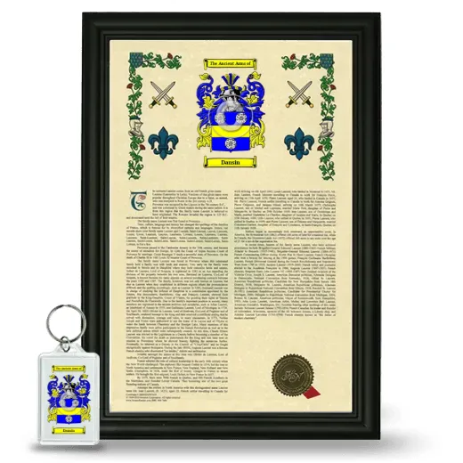 Dansin Framed Armorial History and Keychain - Black