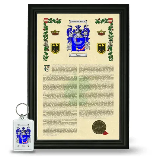 Danz Framed Armorial History and Keychain - Black