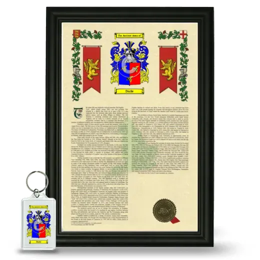 Darie Framed Armorial History and Keychain - Black