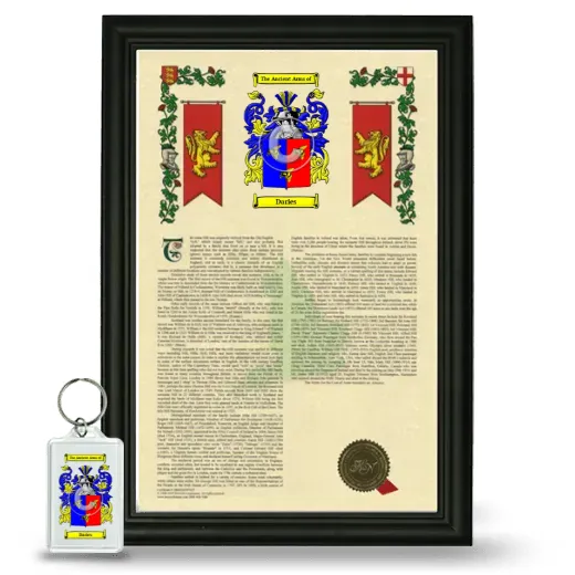 Daries Framed Armorial History and Keychain - Black