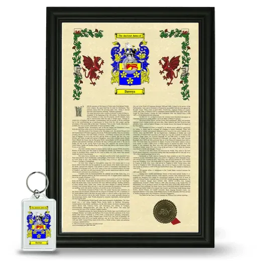 Daveys Framed Armorial History and Keychain - Black