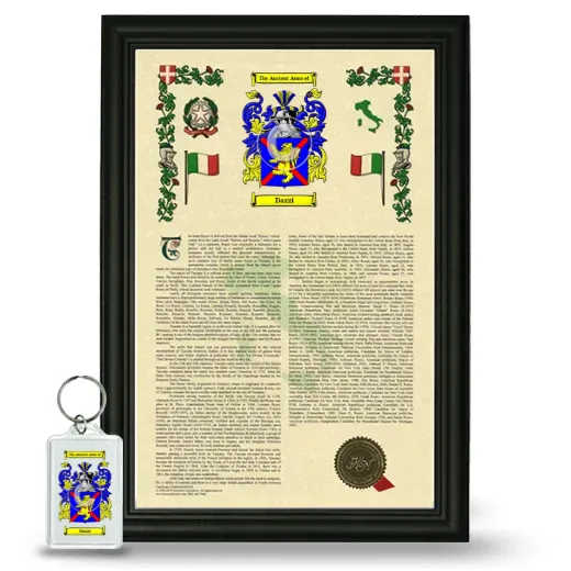 Dazzi Framed Armorial History and Keychain - Black