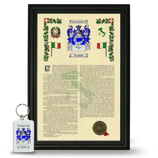 De antoni Framed Armorial History and Keychain - Black