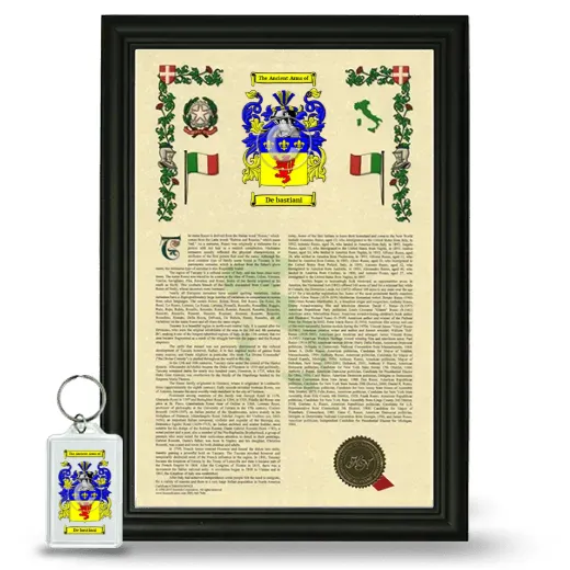 De bastiani Framed Armorial History and Keychain - Black
