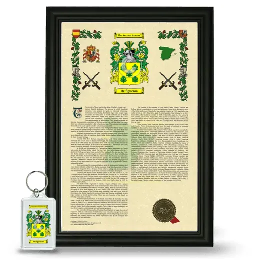 De figueroa Framed Armorial History and Keychain - Black
