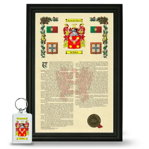 De freitas Framed Armorial History and Keychain - Black