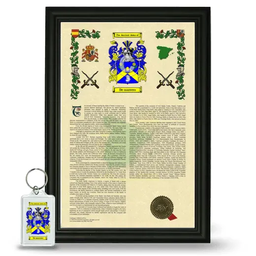 De marrero Framed Armorial History and Keychain - Black