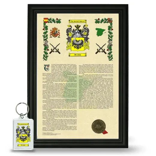 De rosa Framed Armorial History and Keychain - Black