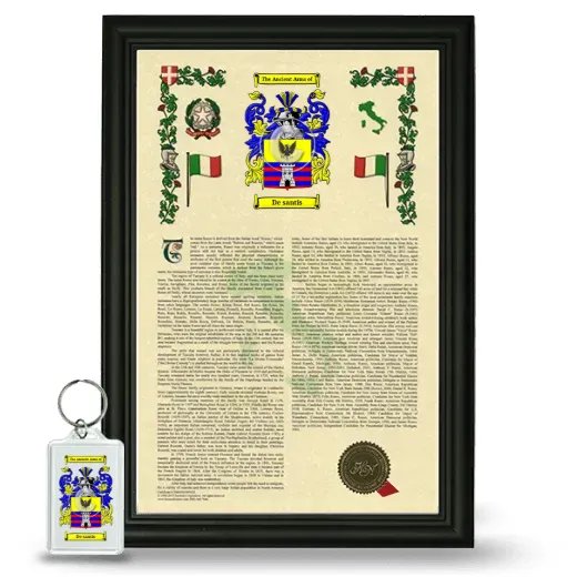 De santis Framed Armorial History and Keychain - Black