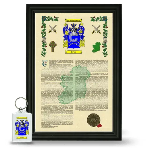 De'lea Framed Armorial History and Keychain - Black