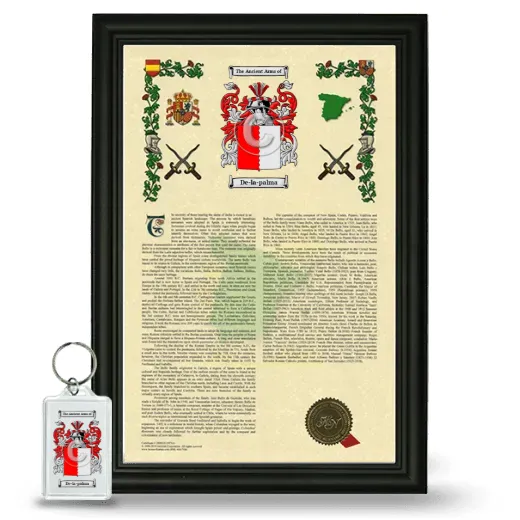 De-la-palma Framed Armorial History and Keychain - Black
