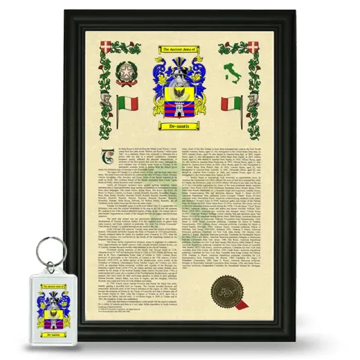 De-santis Framed Armorial History and Keychain - Black