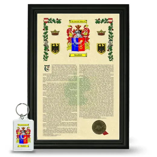 Deadrich Framed Armorial History and Keychain - Black