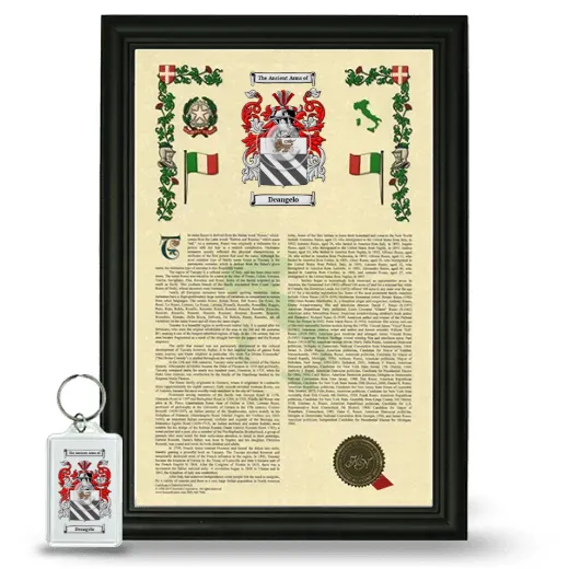 Deangelo Framed Armorial History and Keychain - Black