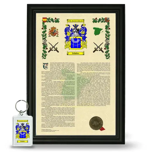 Debelen Framed Armorial History and Keychain - Black