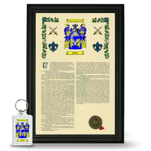 Debess Framed Armorial History and Keychain - Black