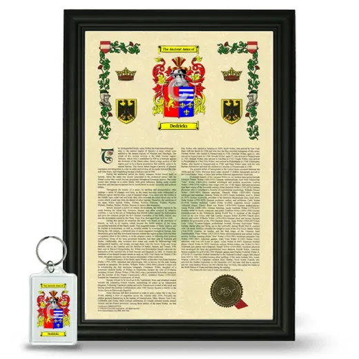 Dedricks Framed Armorial History and Keychain - Black