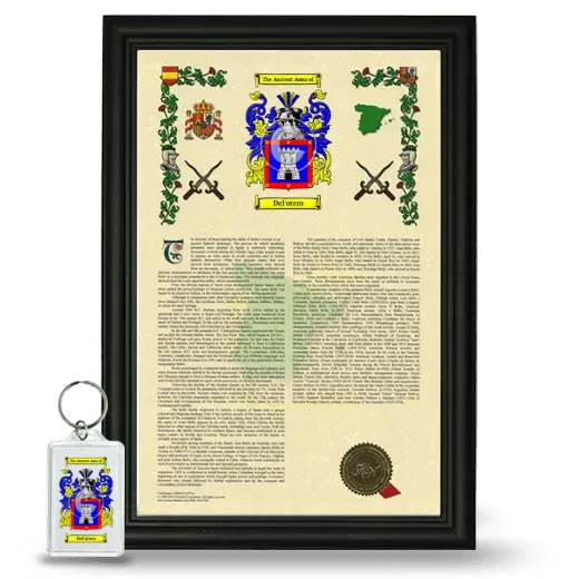 Del'otero Framed Armorial History and Keychain - Black