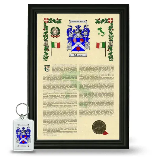 Del-corso Framed Armorial History and Keychain - Black