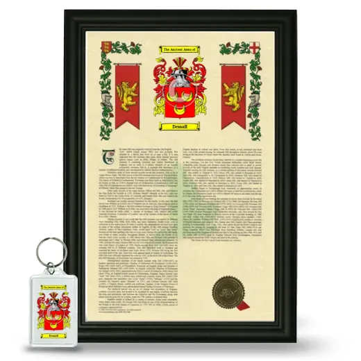 Demall Framed Armorial History and Keychain - Black