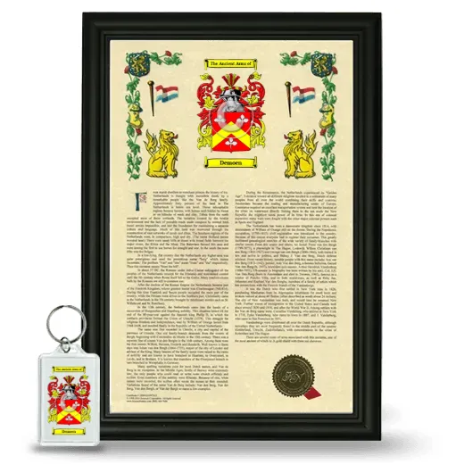 Demoen Framed Armorial History and Keychain - Black