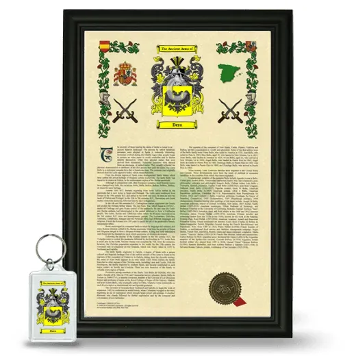 Dero Framed Armorial History and Keychain - Black