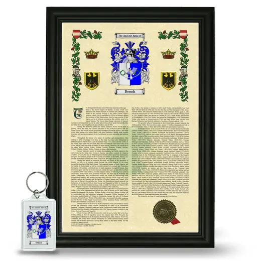Dersch Framed Armorial History and Keychain - Black