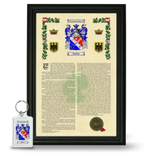 Deuster Framed Armorial History and Keychain - Black