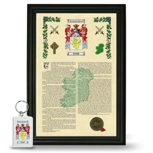 Devink Framed Armorial History and Keychain - Black